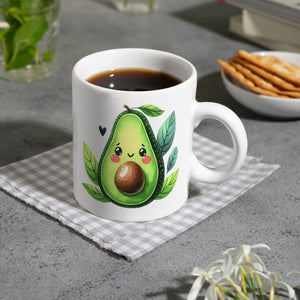 Lächelnde Avocado Kaffeebecher