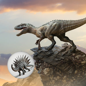 Stegosaurus Magnet rund