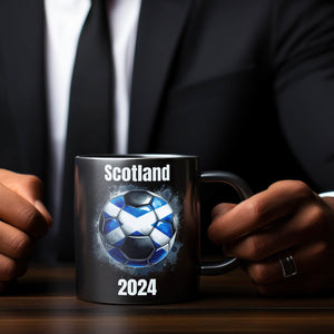 Fußball Schottland Flagge Tasse in Schwarz
