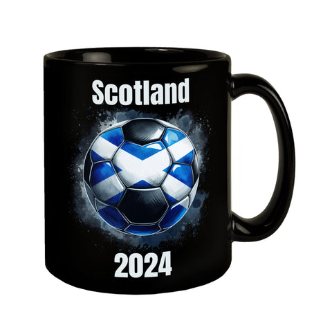 Fußball Schottland Flagge Tasse in Schwarz