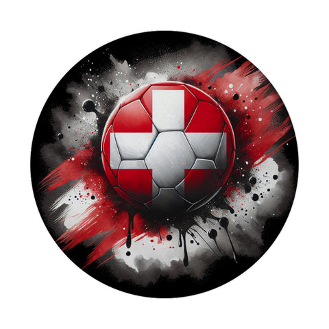 Fußball Schweiz Flagge Magnet rund