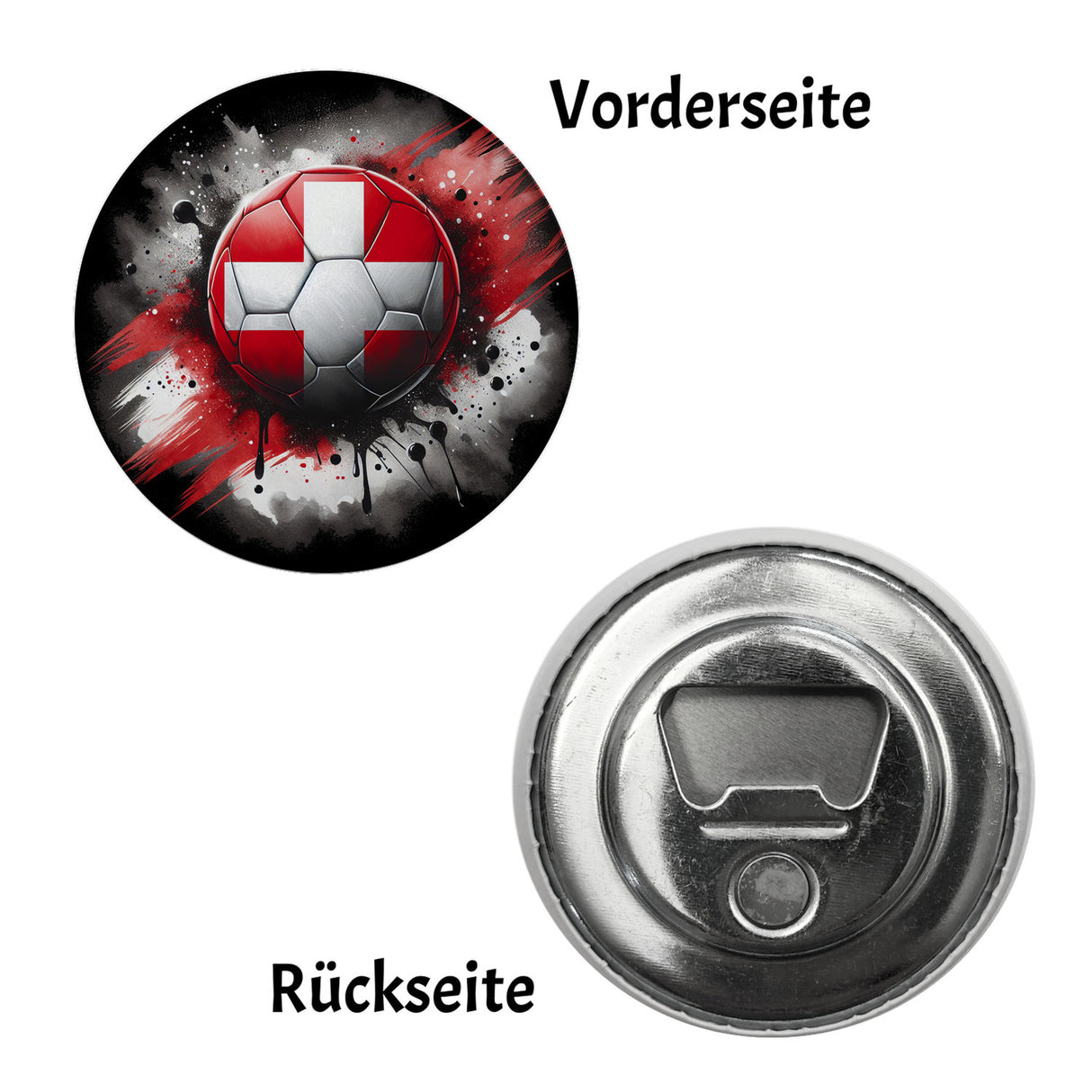 Fußball Schweiz Flagge Magnet rund