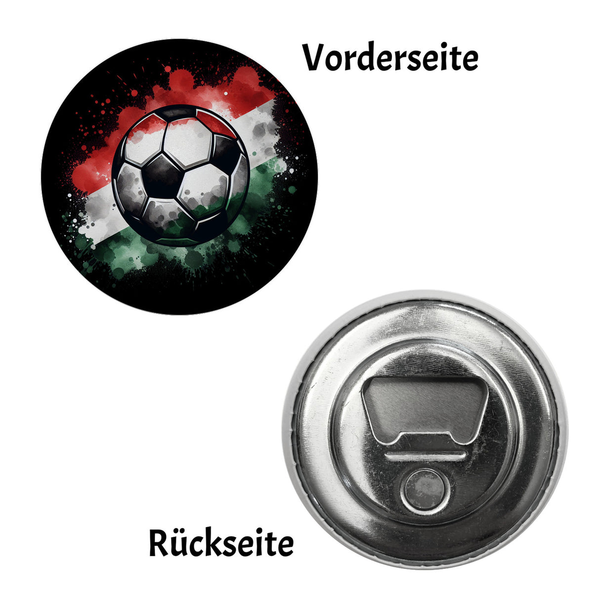 Fußball Ungarn Flagge Magnet rund