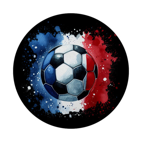 Fußball Frankreich Flagge Magnet rund