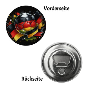 Fußball Deutschland Flagge Magnet rund