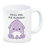 Jelly & Friends Tintenfisch Kaffeebecher mit Spruch Chill mal die Flossen