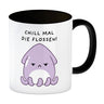 Jelly & Friends Tintenfisch Kaffeebecher mit Spruch Chill mal die Flossen