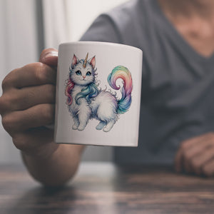 Einhorn-Katze Kaffeebecher