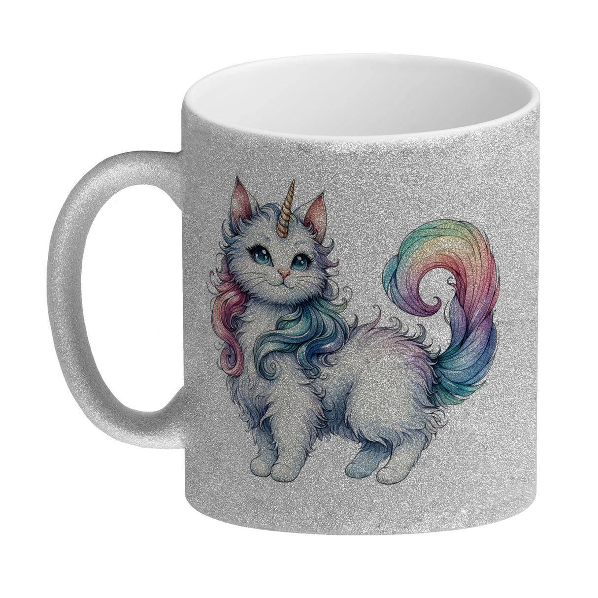 Einhorn-Katze Kaffeebecher