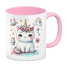 Einhorn-Katze Aquarell Kaffeebecher