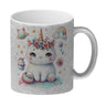 Einhorn-Katze Aquarell Kaffeebecher