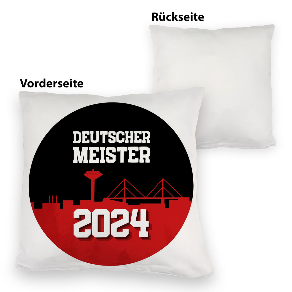 Leverkusen Kissen mit Spruch Deutscher Meister 2024