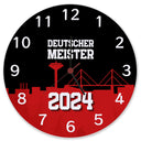 Leverkusen Wanduhr mit Spruch Deutscher Meister 2024