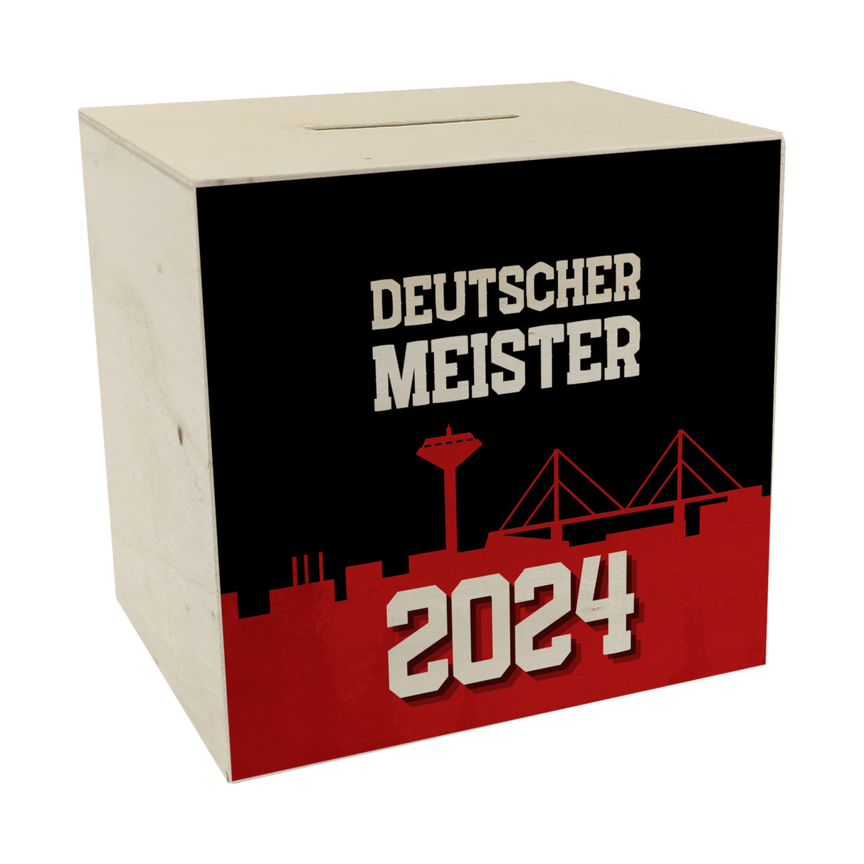 Leverkusen Spardose mit Spruch Deutscher Meister 2024
