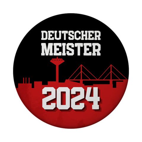 Leverkusen Magnet rund mit Spruch Deutscher Meister 2024