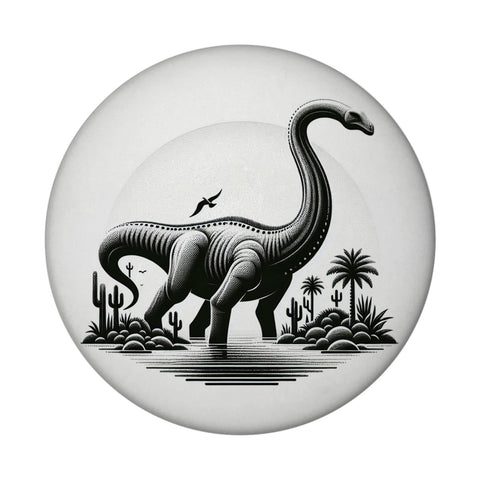 Brachiosaurus Magnet rund