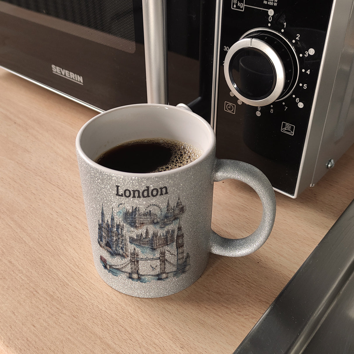 Skyline London Kaffeebecher mit Spruch London