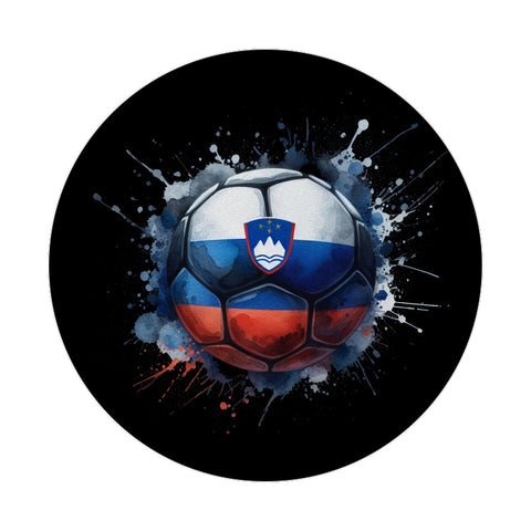 Fußball Slowenien Flagge Magnet rund