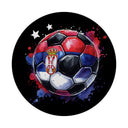 Fußball Serbien Flagge Magnet rund