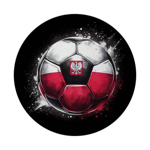 Fußball Polen Flagge Magnet rund