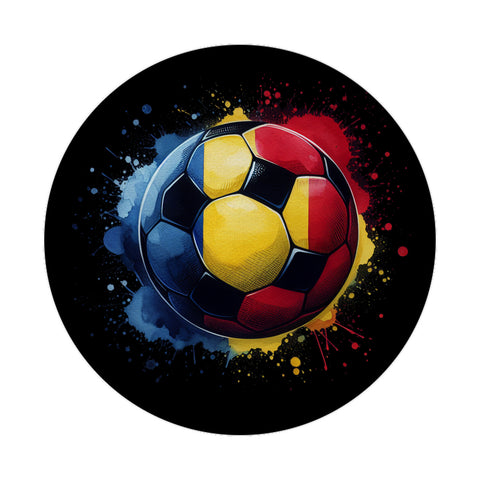 Fußball Rumänien Flagge Magnet rund
