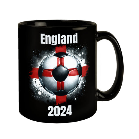 Fußball Englische Flagge Tasse in Schwarz