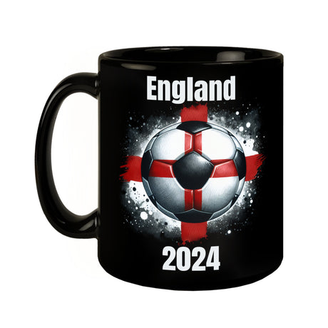 Fußball Englische Flagge Tasse in Schwarz