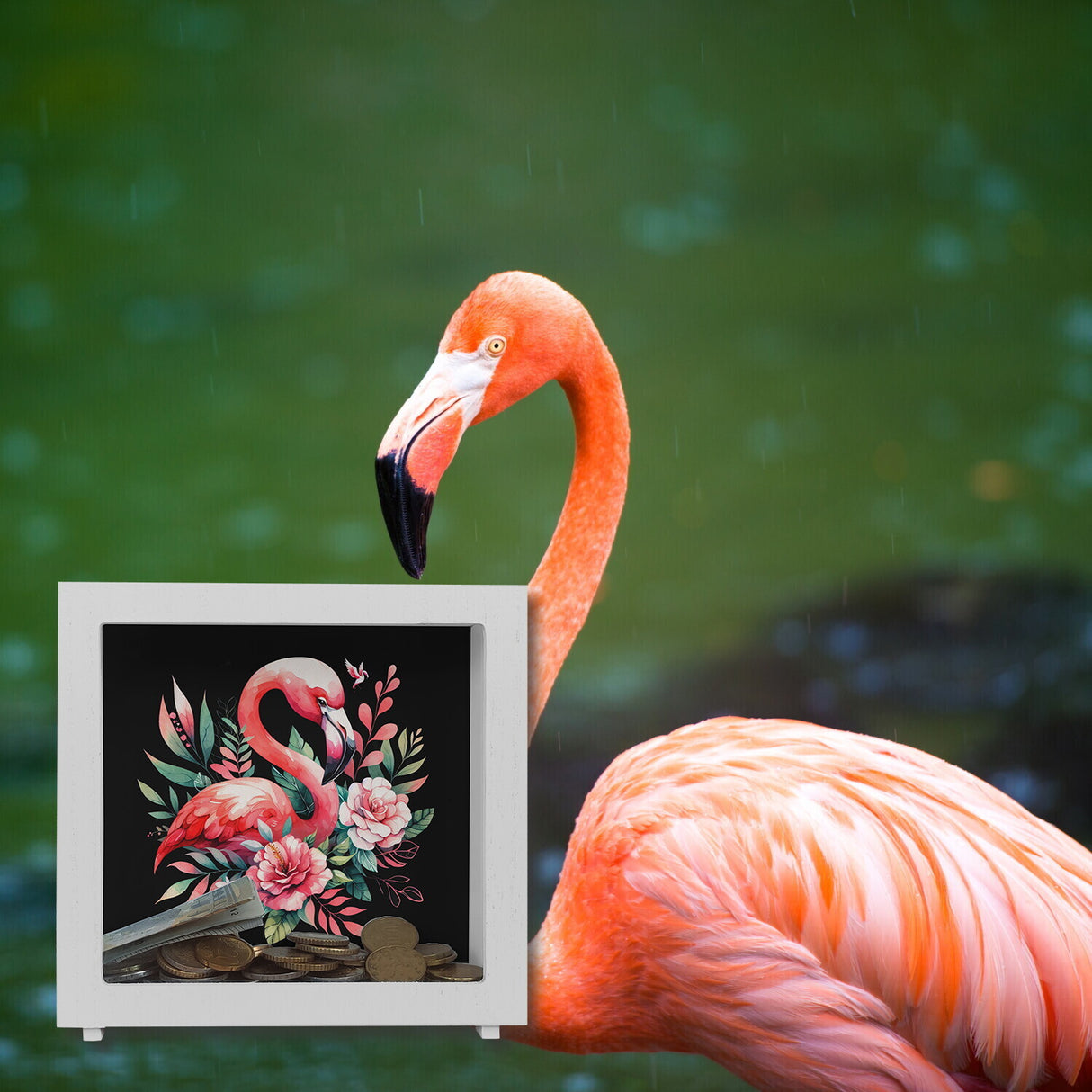 Rosa Flamingo Spardose
