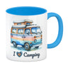 Campervan Kaffeebecher mit Spruch I love Camping