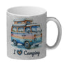 Campervan Kaffeebecher mit Spruch I love Camping