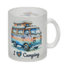 Campervan Kaffeebecher mit Spruch I love Camping