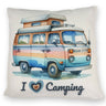 Campervan Kissen mit Spruch I love Camping