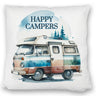 Campingwagen Kissen mit Spruch Happy Campers