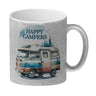 Campingwagen Kaffeebecher mit Spruch Happy Campers