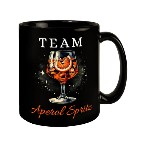 Team Aperol Spritz Tasse in Schwarz