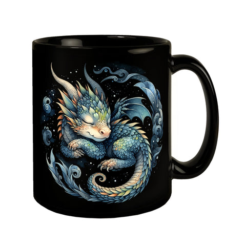 Babydrache Tasse in Schwarz