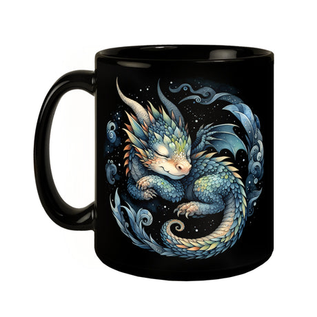 Babydrache Tasse in Schwarz