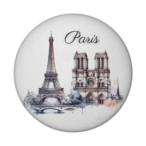Wahrzeichen Paris Magnet rund