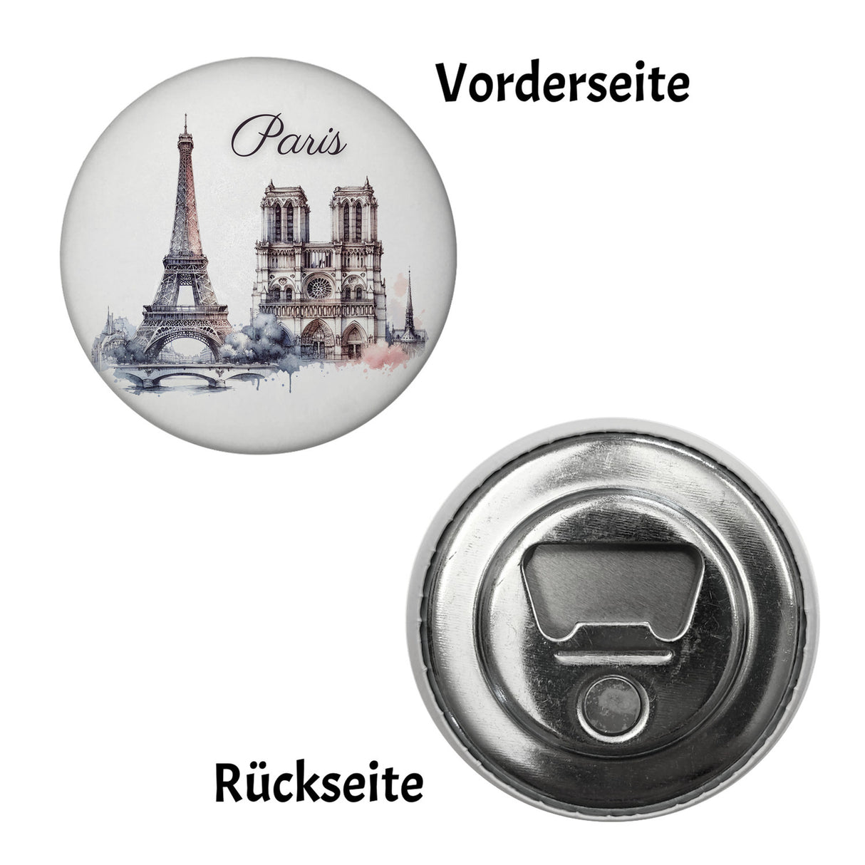 Wahrzeichen Paris Magnet rund