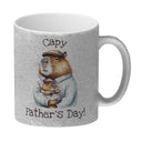 Capybara-Papa Aquarell-Optik Kaffeebecher mit Spruch Capy Father's Day