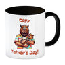 Capybara-Papa mit Kind Kaffeebecher mit Spruch Capy Father's Day