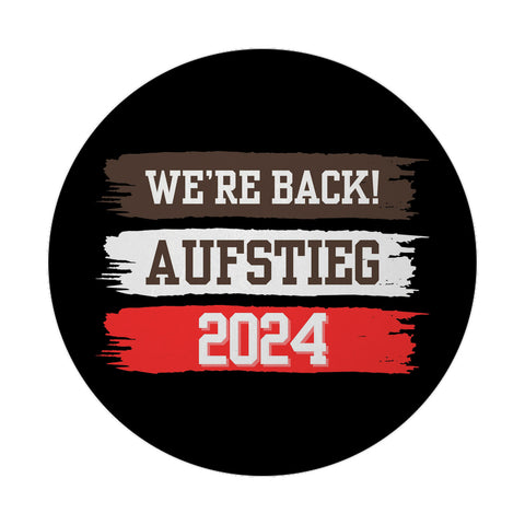 St. Pauli Aufstieg 2024 Magnet rund mit Spruch We're back