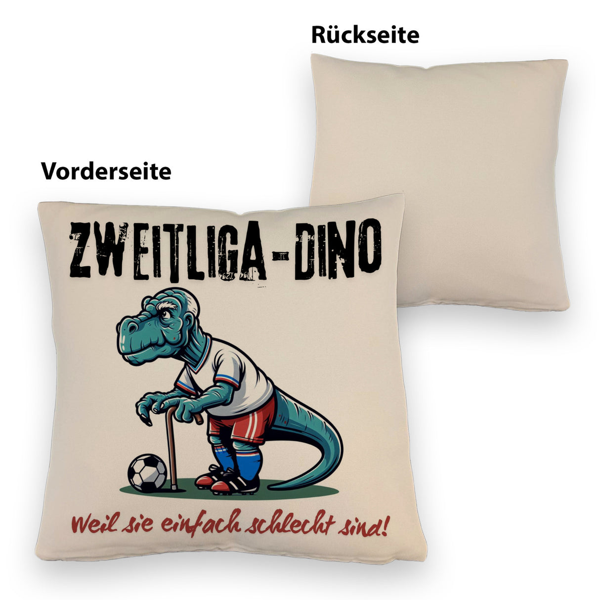 Hamburg Zweitliga-Dino Kissen mit Spruch Weil sie einfach schlecht sind
