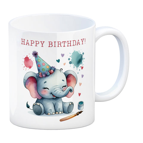 Happy Birthday Elefant Kaffeebecher