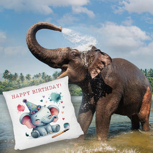 Happy Birthday Elefant Kissen