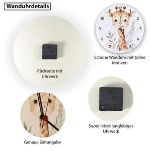 Giraffe Wanduhr