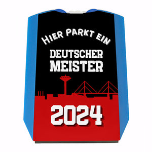 Leverkusen Parkscheibe mit Spruch Hier parkt ein Deutscher Meister 2024