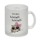 Meme Hamster Kaffeebecher mit Spruch Ich will Schlafi Schlafi