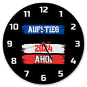 Kiel Aufstieg 2024 Wanduhr mit Spruch Ahoi