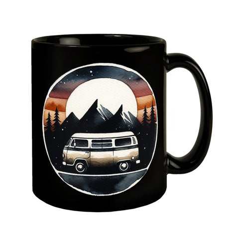 Wohnmobil Tasse in Schwarz